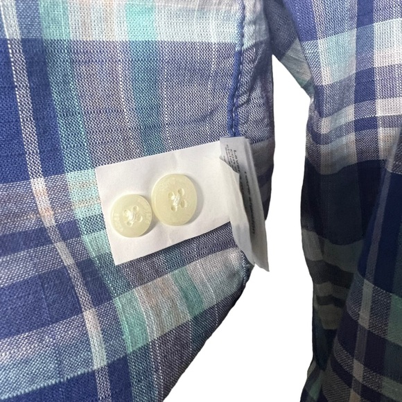 Vineyard Vines Plaid Slim Fit Tucker Shirt Size L - Picture 3 of 4